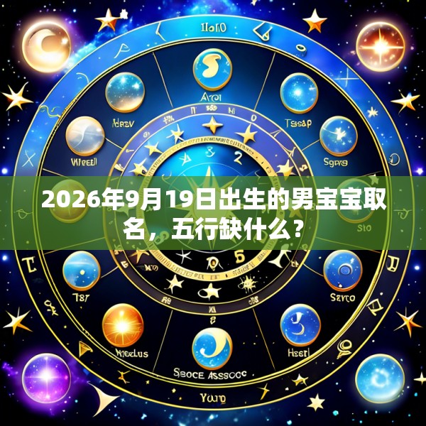 2026年9月19日出生的男宝宝取名，五行缺什么？