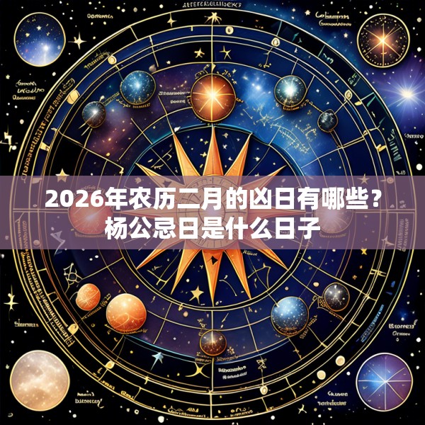 2026年农历二月的凶日有哪些？杨公忌日是什么日子