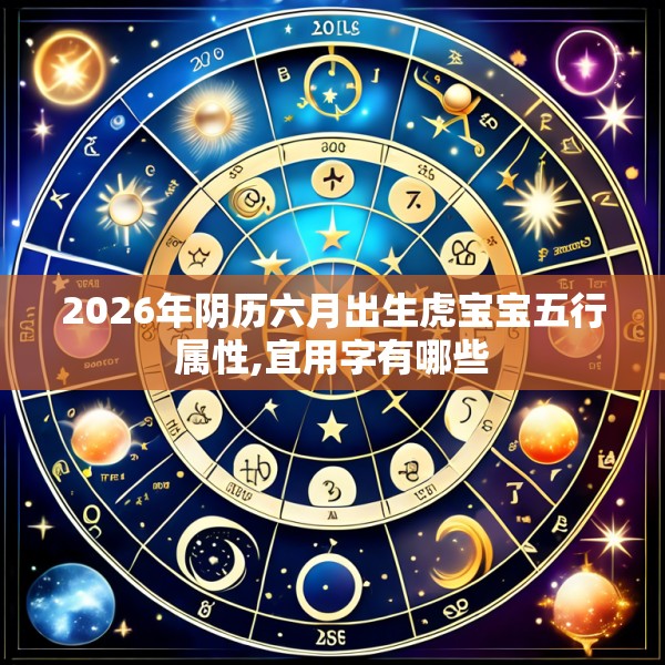 2026年阴历六月出生虎宝宝五行属性,宜用字有哪些