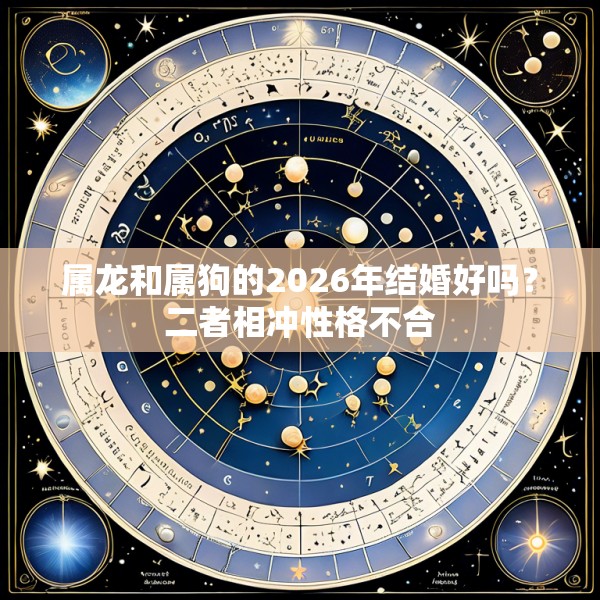 属龙和属狗的2026年结婚好吗？二者相冲性格不合
