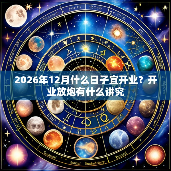 2026年12月什么日子宜开业？开业放炮有什么讲究