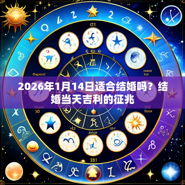 2026年1月14日适合结婚吗?结婚当天吉利的征兆