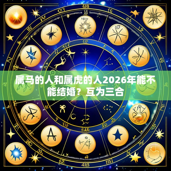 属马的人和属虎的人2026年能不能结婚?互为三合