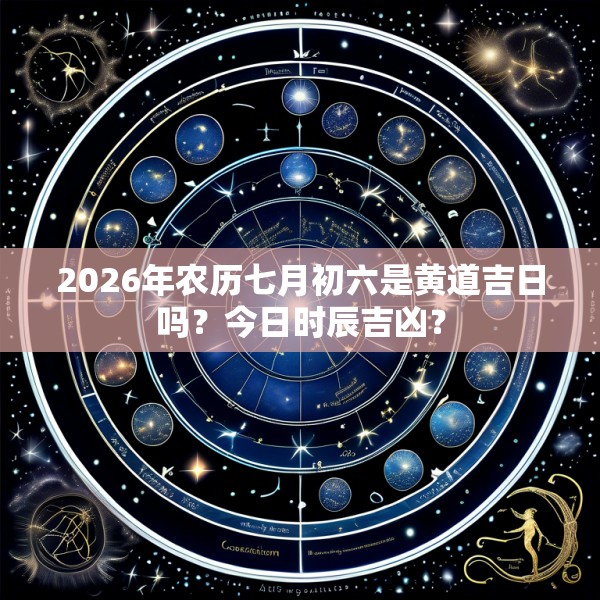 2026年农历七月初六是黄道吉日吗?今日时辰吉凶?