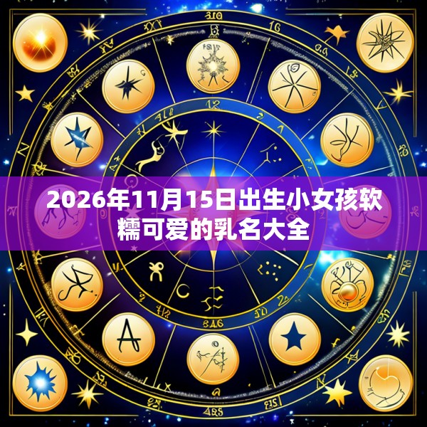 2026年11月15日出生小女孩软糯可爱的乳名大全