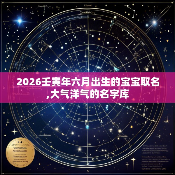 2026壬寅年六月出生的宝宝取名,大气洋气的名字库