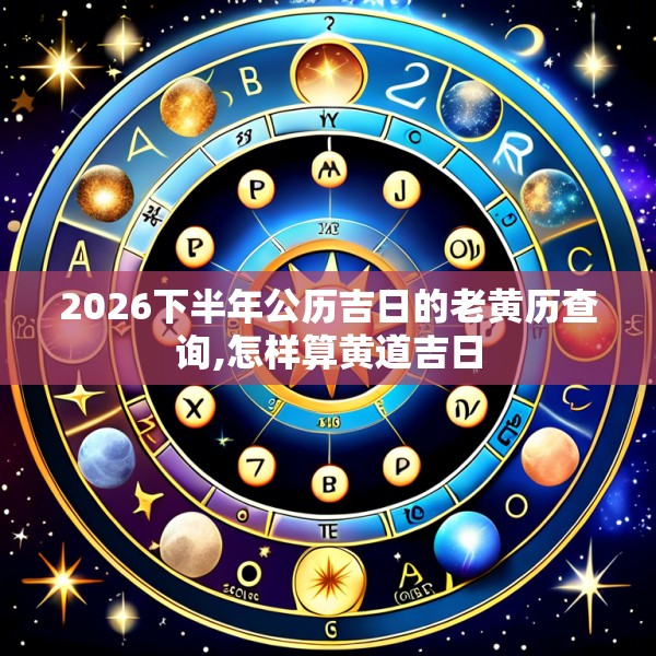 2026下半年公历吉日的老黄历查询,怎样算黄道吉日