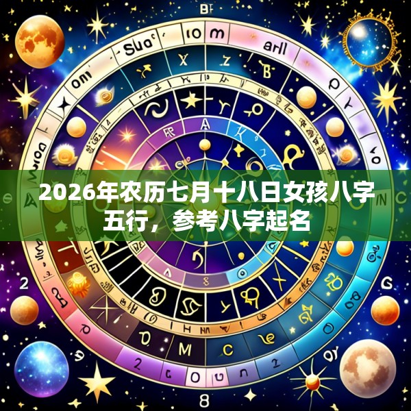 2026年农历七月十八日女孩八字五行,参考八字起名