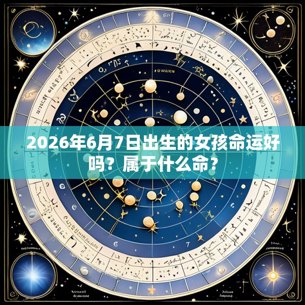2026年6月7日出生的女孩命运好吗？属于什么命？