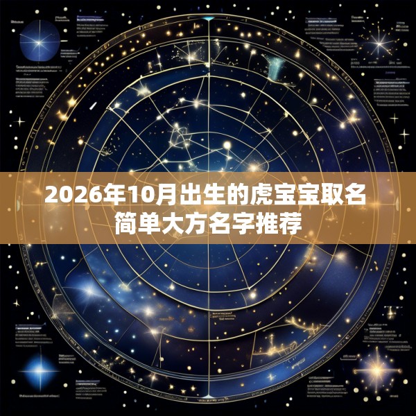 2026年10月出生的虎宝宝取名 简单大方名字推荐