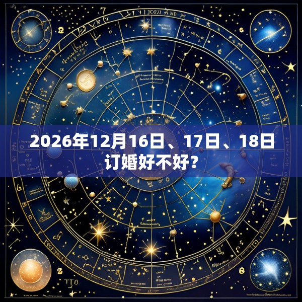 2026年12月16日、17日、18日订婚好不好?