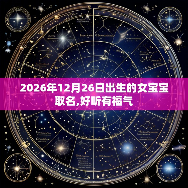 2026年12月26日出生的女宝宝取名,好听有福气