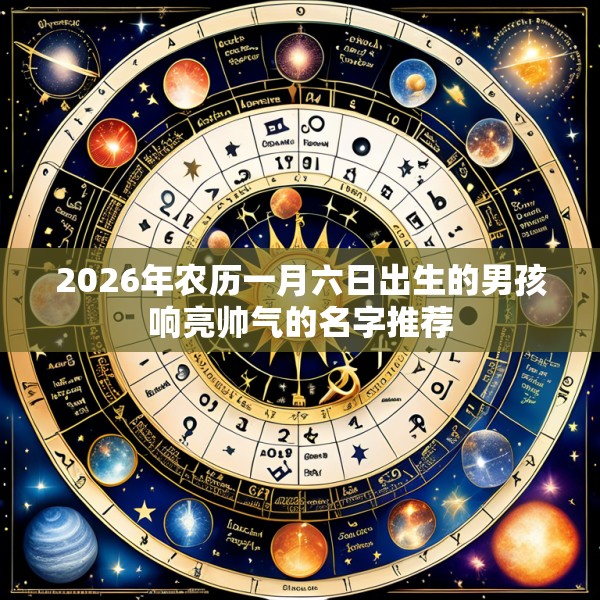 2026年农历一月六日出生的男孩响亮帅气的名字推荐
