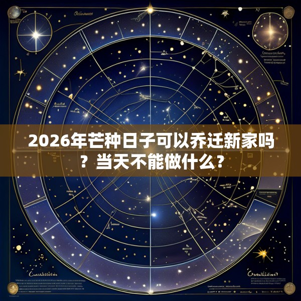 2026年芒种日子可以乔迁新家吗?当天不能做什么?
