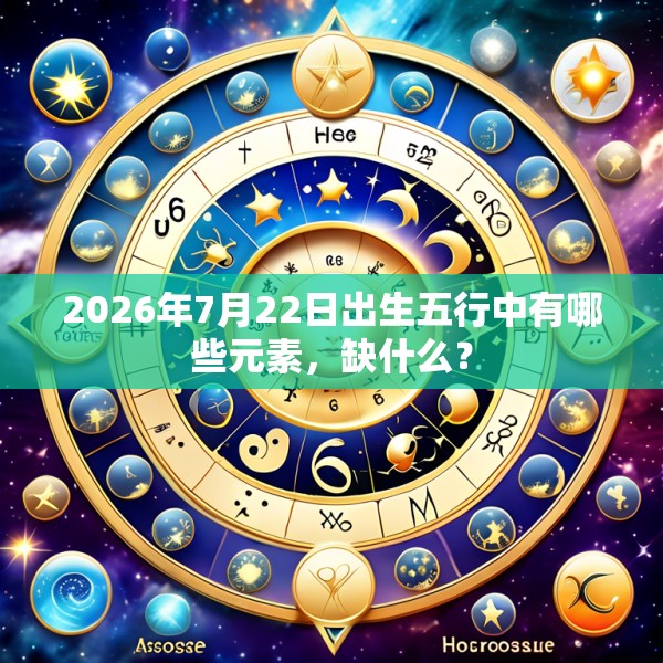 2026年7月22日出生五行中有哪些元素,缺什么?
