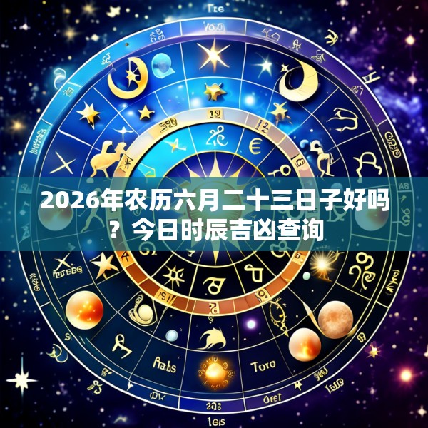 2026年农历六月二十三日子好吗？今日时辰吉凶查询