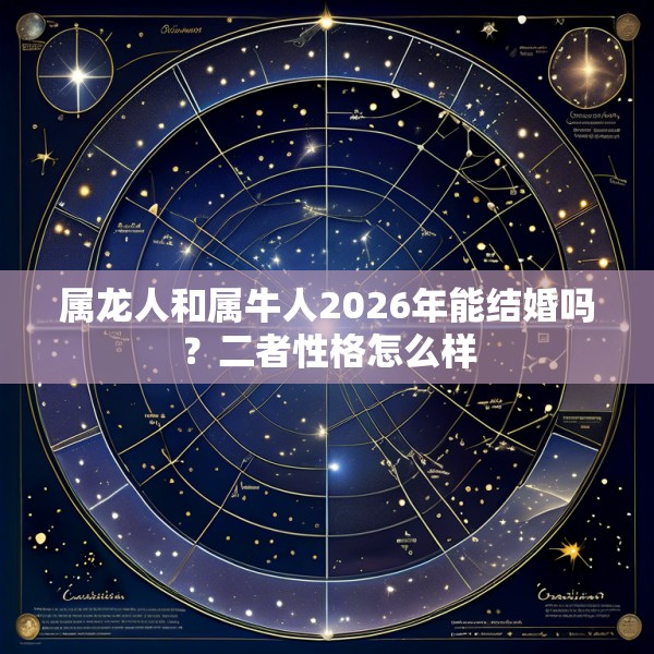 属龙人和属牛人2026年能结婚吗?二者性格怎么样