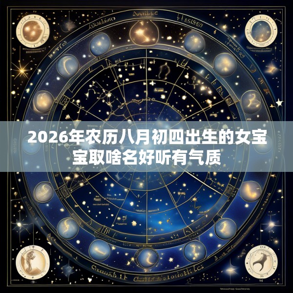 2026年农历八月初四出生的女宝宝取啥名好听有气质