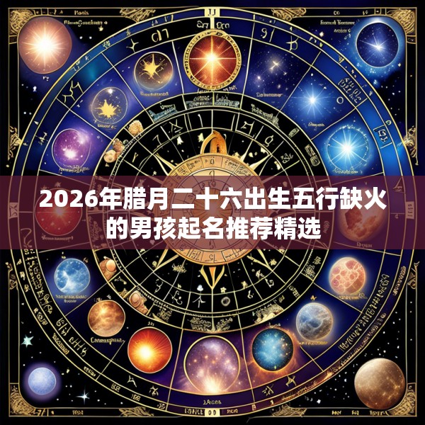 2026年腊月二十六出生五行缺火的男孩起名推荐精选