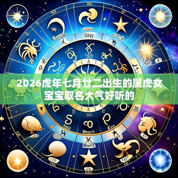 2026虎年七月廿二出生的属虎女宝宝取名大气好听的