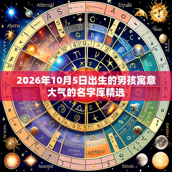 2026年10月5日出生的男孩寓意大气的名字库精选