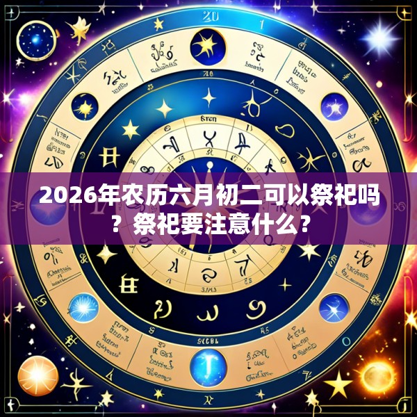 2026年农历六月初二可以祭祀吗?祭祀要注意什么?