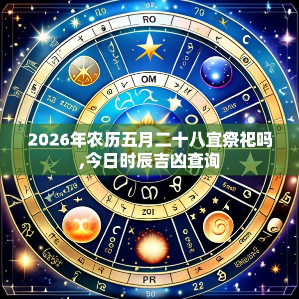 2026年农历五月二十八宜祭祀吗,今日时辰吉凶查询