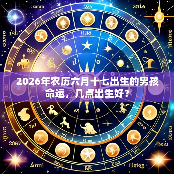 2026年农历六月十七出生的男孩命运，几点出生好？