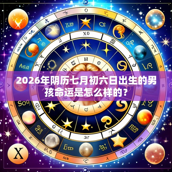 2026年阴历七月初六日出生的男孩命运是怎么样的？