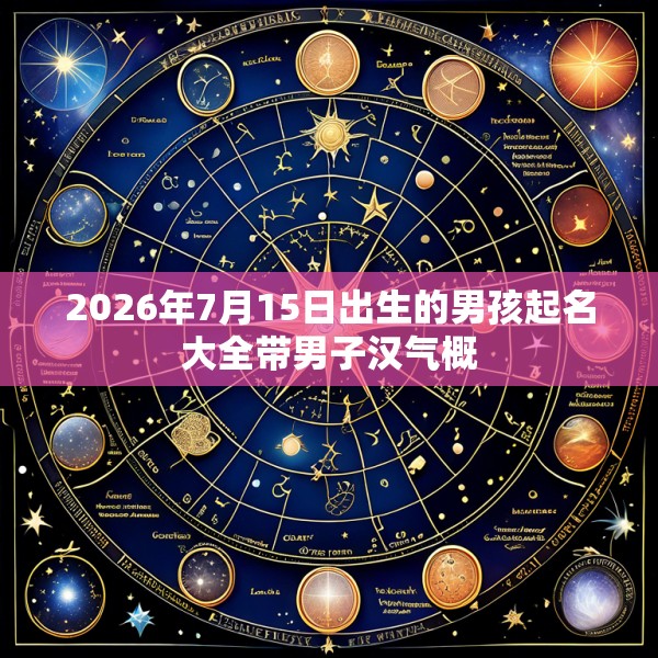 2026年7月15日出生的男孩起名大全带男子汉气概