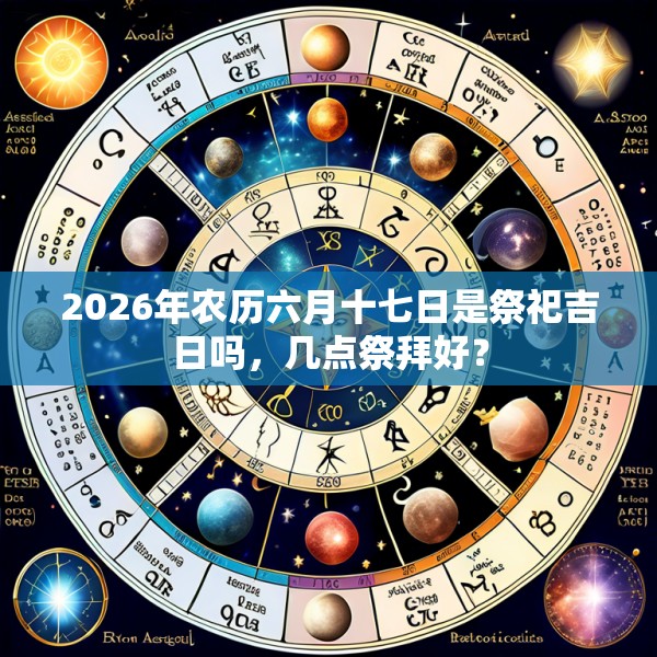 2026年农历六月十七日是祭祀吉日吗，几点祭拜好？