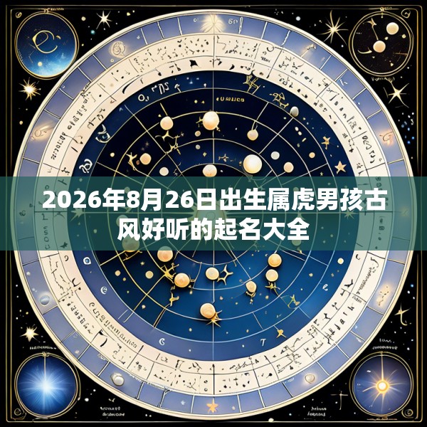 2026年8月26日出生属虎男孩古风好听的起名大全