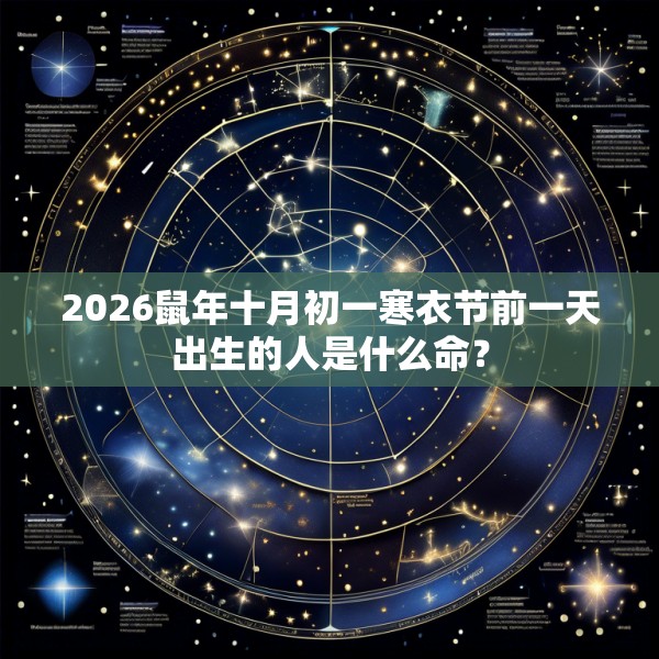 2026鼠年十月初一寒衣节前一天出生的人是什么命？