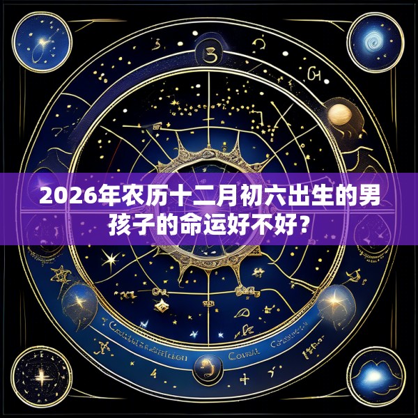 2026年农历十二月初六出生的男孩子的命运好不好？