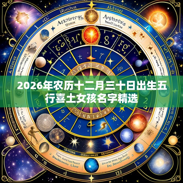 2026年农历十二月三十日出生五行喜土女孩名字精选