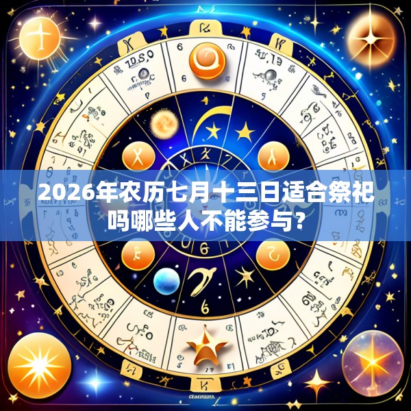 2026年农历七月十三日适合祭祀吗哪些人不能参与？