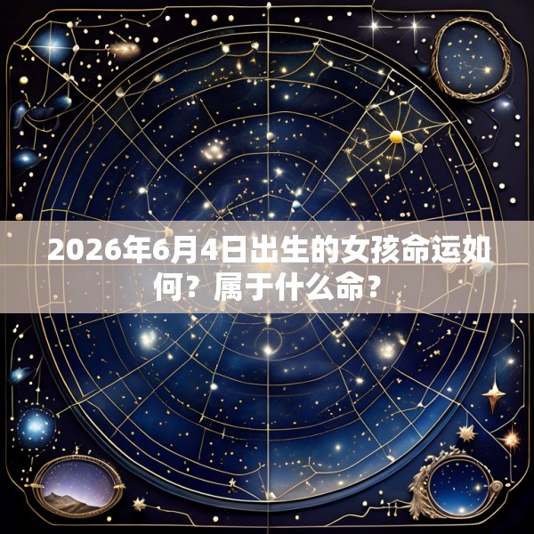 2026年6月4日出生的女孩命运如何？属于什么命？