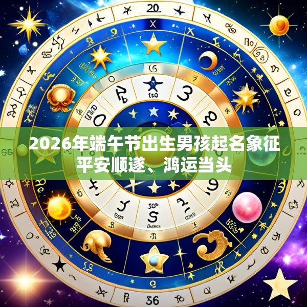 2026年端午节出生男孩起名象征平安顺遂、鸿运当头