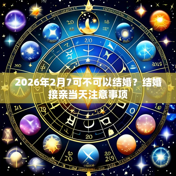 2026年2月7可不可以结婚？结婚接亲当天注意事项