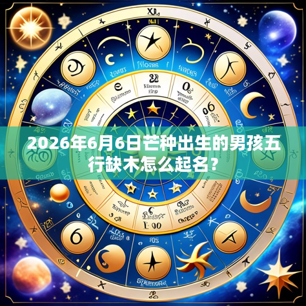 2026年6月6日芒种出生的男孩五行缺木怎么起名？