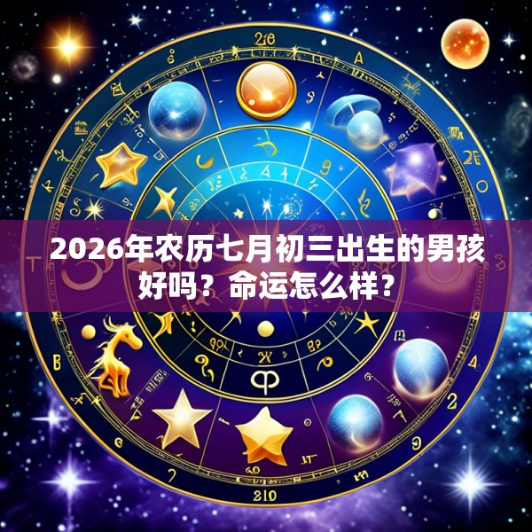 2026年农历七月初三出生的男孩好吗？命运怎么样？