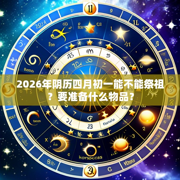 2026年阴历四月初一能不能祭祖？要准备什么物品？