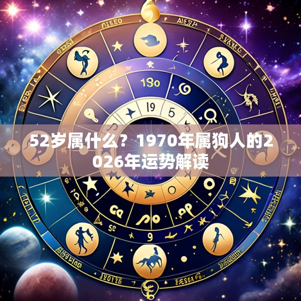 52岁属什么?1970年属狗人的2026年运势解读