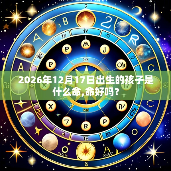 2026年12月17日出生的孩子是什么命,命好吗？