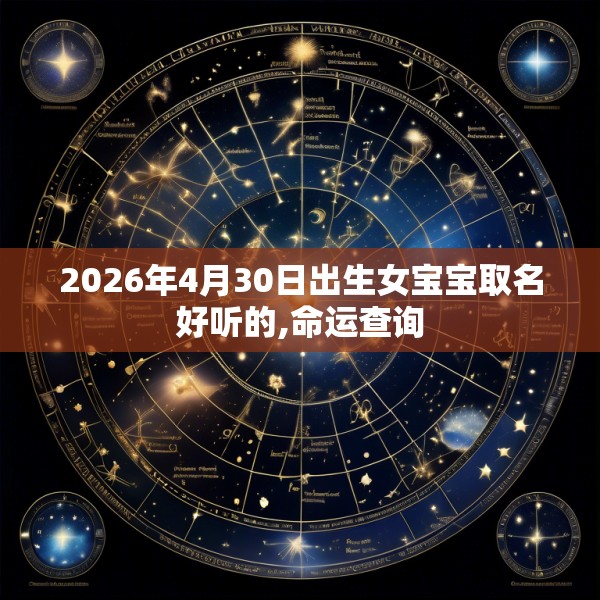 2026年4月30日出生女宝宝取名好听的,命运查询