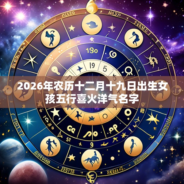 2026年农历十二月十九日出生女孩五行喜火洋气名字