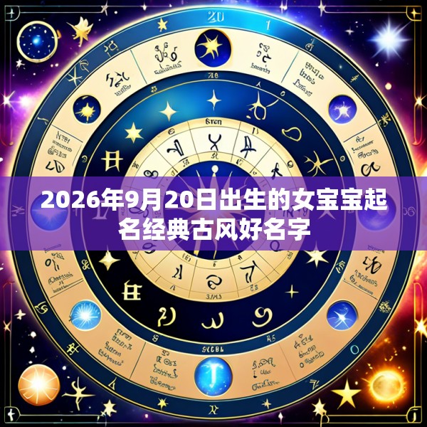 2026年9月20日出生的女宝宝起名经典古风好名字