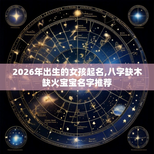 2026年出生的女孩起名,八字缺木缺火宝宝名字推荐
