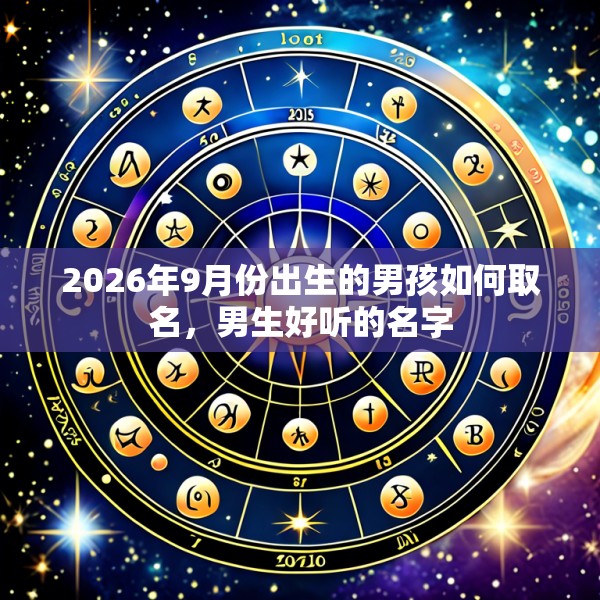 2026年9月份出生的男孩如何取名，男生好听的名字