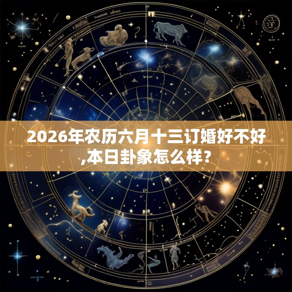 2026年农历六月十三订婚好不好,本日卦象怎么样？